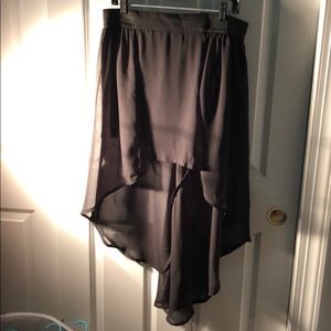 No boundaries high low sheer skirt